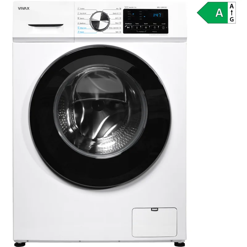 Vivax WFL-120812CI 8kg 1200rpm Inverter Alb