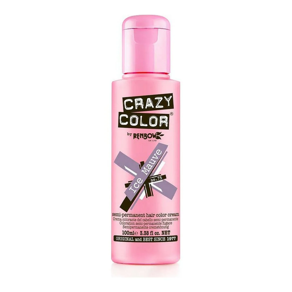 Vopsea de Păr Crazy Color Nº 75 Mauve Ice Semi-Permanent 100ml