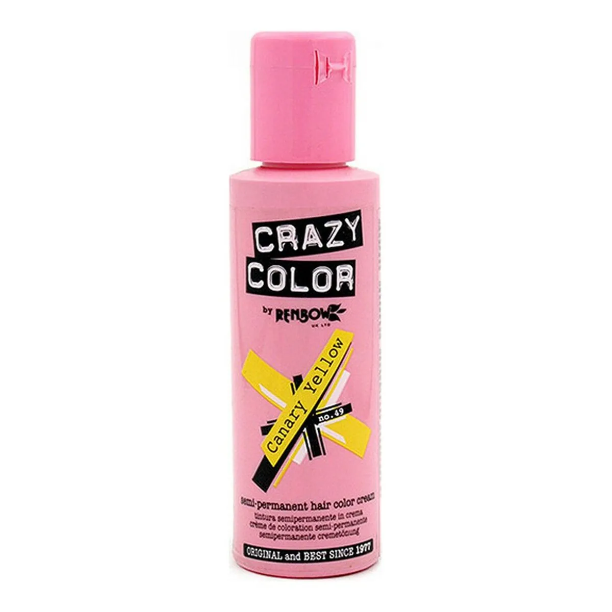 Vopsea de Păr Crazy Color Nr 49 Galben Canar Semipermanentă 100ml