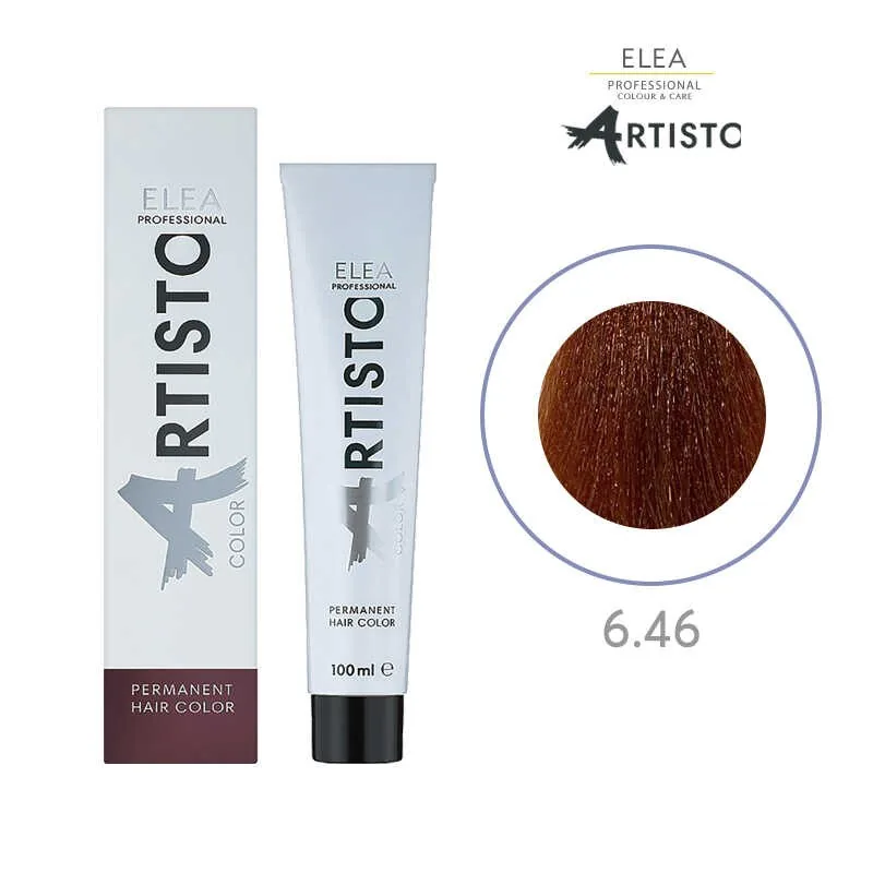 Vopsea de Par Elea Professional Artisto Color 6/46 Castaniu Inchis Cupru Rosu