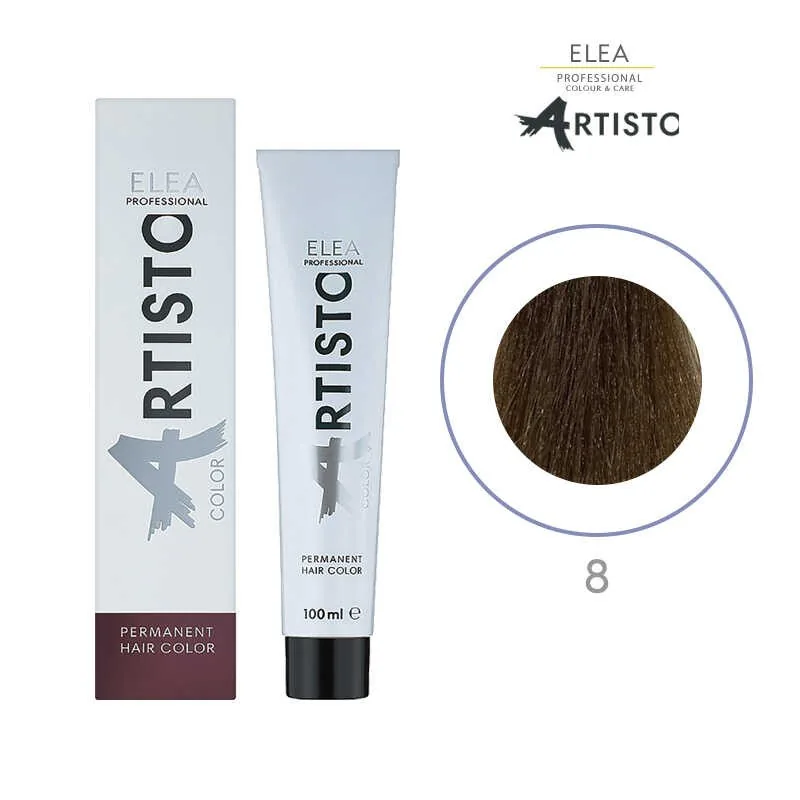 Vopsea de Par Elea Professional Artisto Color 8 Castaniu Deschis 100ml
