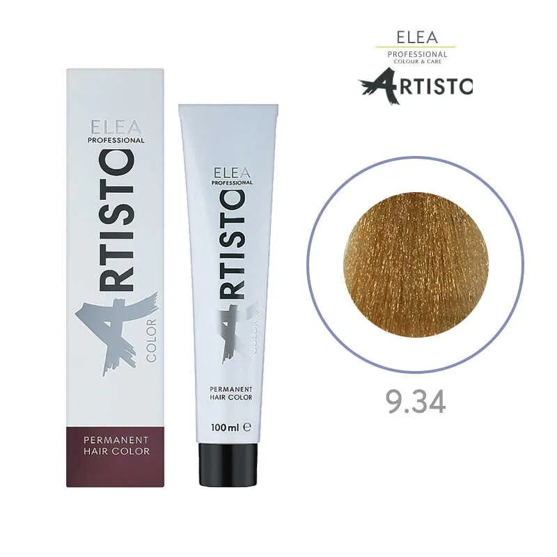 Vopsea de Par Elea Professional Artisto Color 9/34 Blond Auriu Cupru 100ml