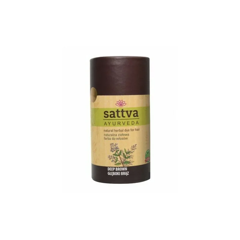 Vopsea de Par Henna Sattva Ayurveda Ciocolatiu Inchis Intens 150g