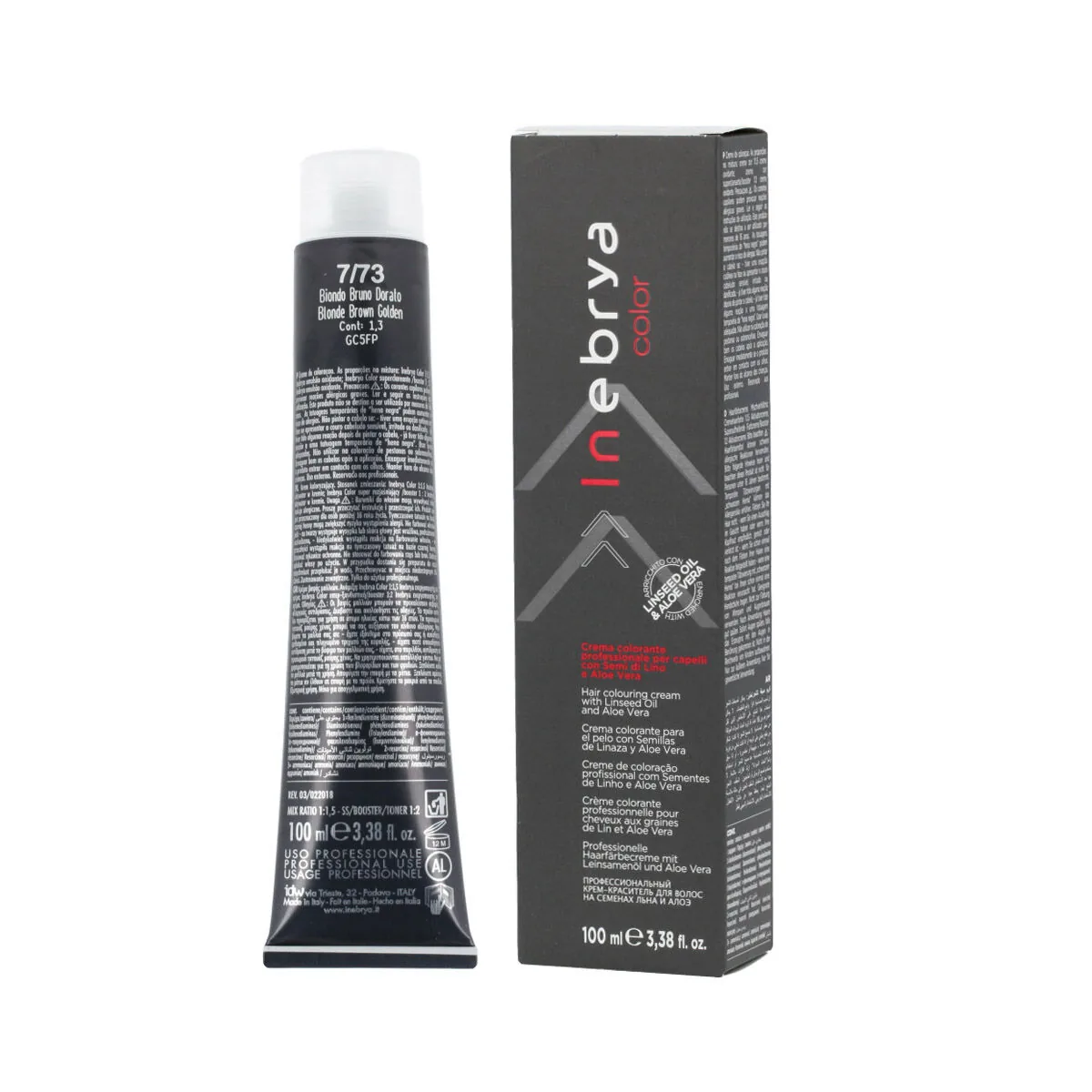 Vopsea de Păr Inebrya Tobacco 7/73 Arămiu 100ml