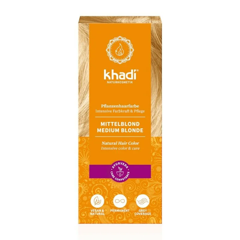 Vopsea de Par Khadi Henna Blond Mediu 100g
