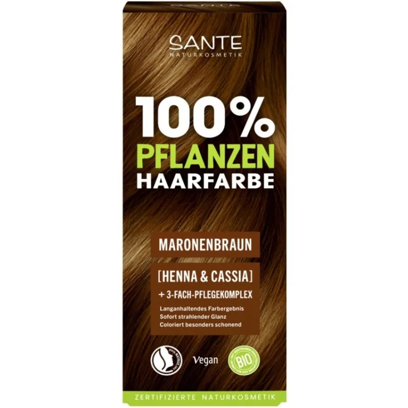 Vopsea de Par LaVera and Sante Bio pe Baza de Plante Castaniu-Maroniu 100g