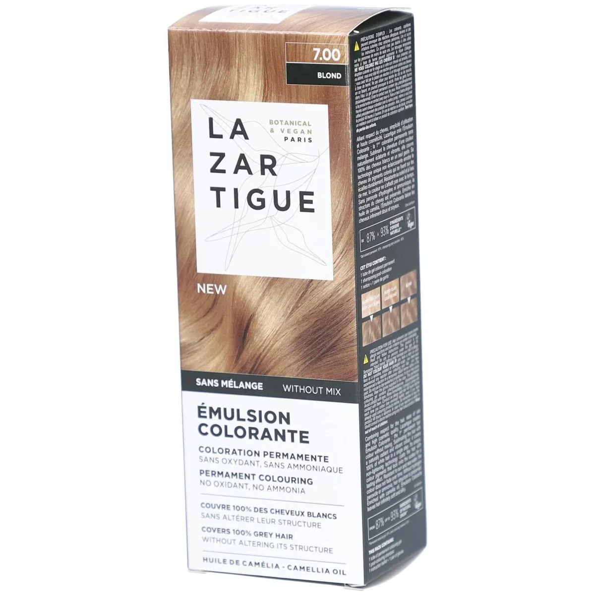 Vopsea de Păr Lazartigue Emulsion Colorante 60ml Permanentă Ammonia 7.00 Blond