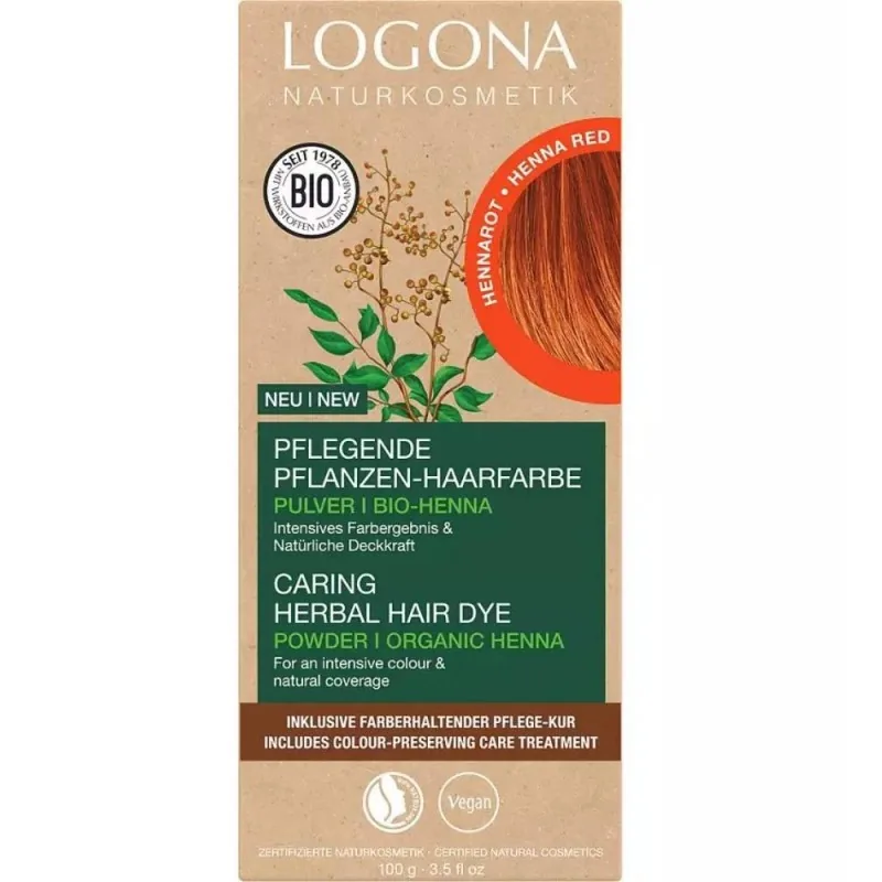 Vopsea de Par Logona Bio 030 Rosu Henna 100g