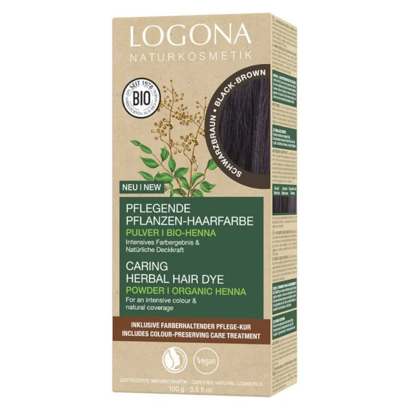 Vopsea de Par Logona Caring 100g Maro Inchis