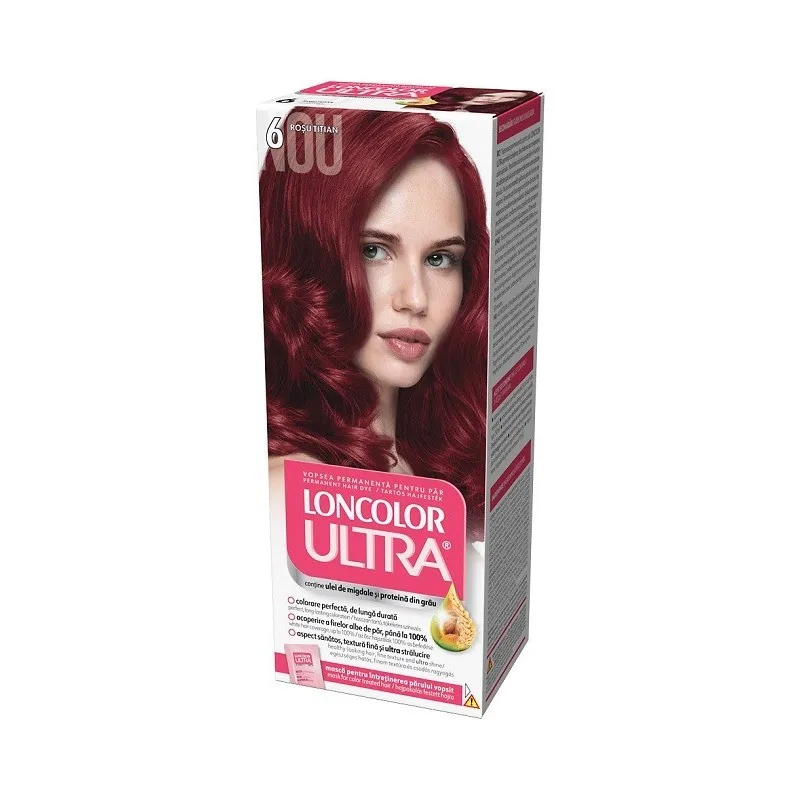Vopsea de Par Loncolor Ultra Permanenta 6 Rosu Titian 100ml