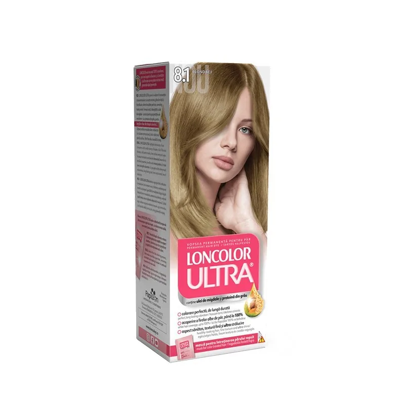 Vopsea de Par Loncolor Ultra Permanentă 8.1 Blond Bej 100ml