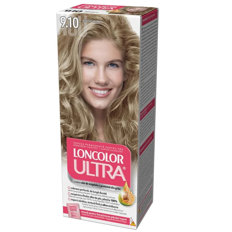 Vopsea de Par Loncolor Ultra Permanenta 9.10 Blond Irizat 100ml