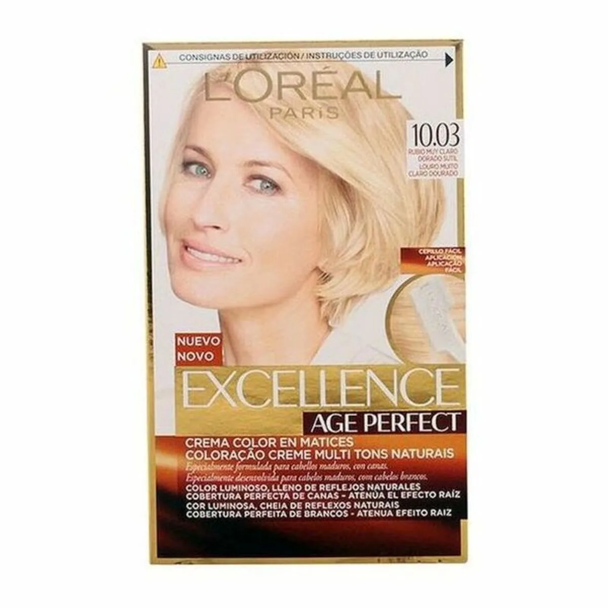 Vopsea de Par L'Oréal Excellence Age Perfect 9.0 Blond Auriu Deschis