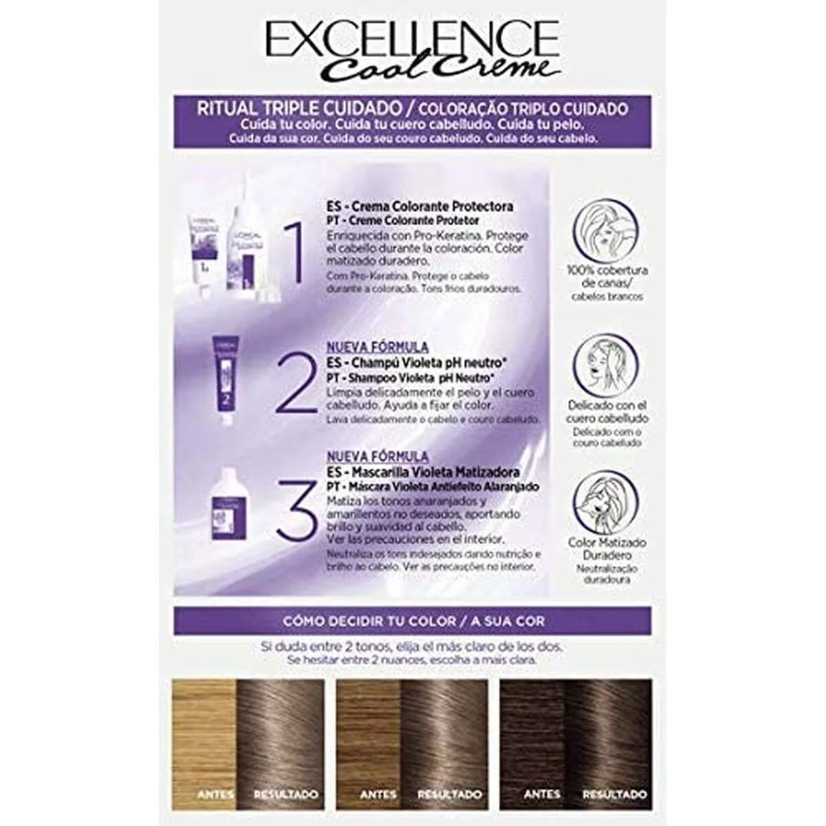 Vopsea de Păr L'Oréal Paris Color Excellence Cool Creme Blond Cenușiu Intens - imagine 2