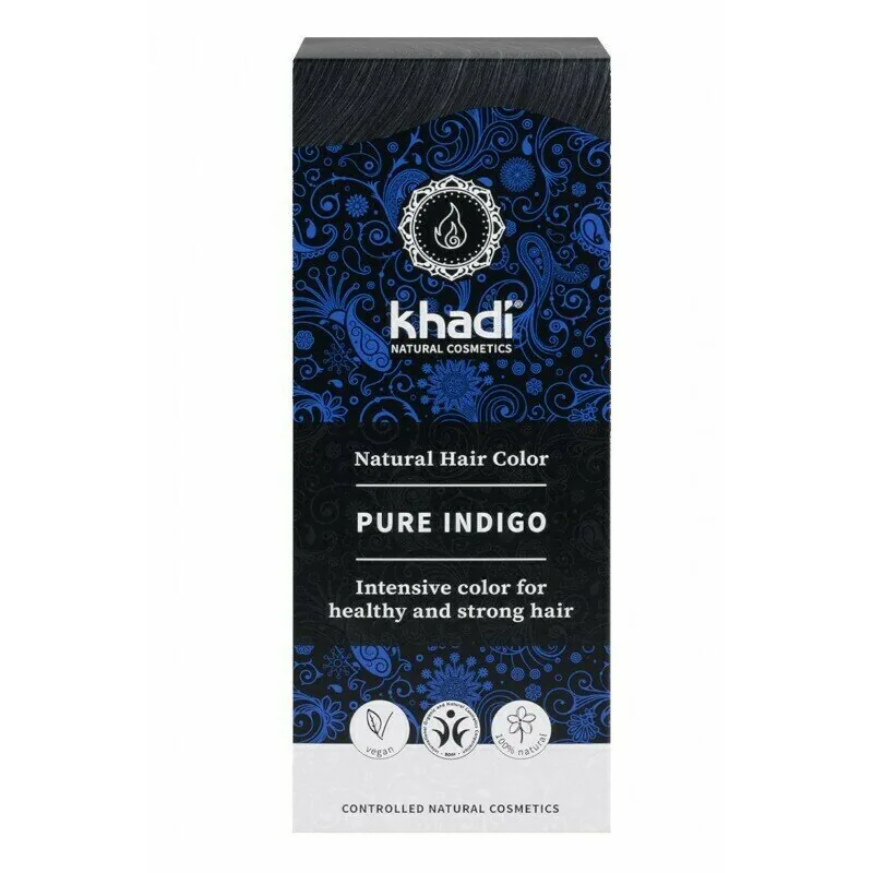 Vopsea de Par Naturala Khadi Negru Indigo 100g