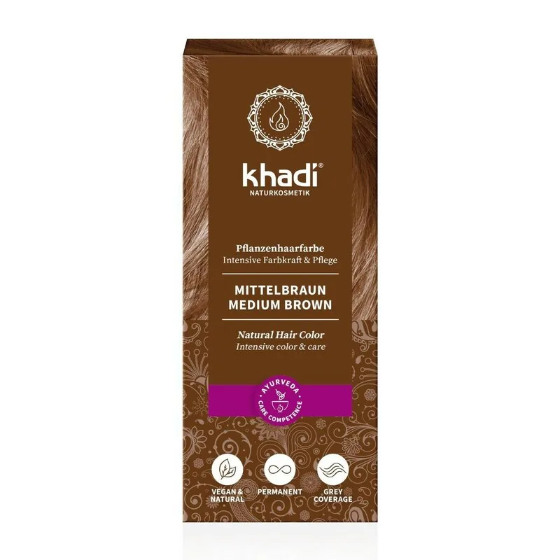 Vopsea de Par Naturala Khadi Saten Mediu 100g