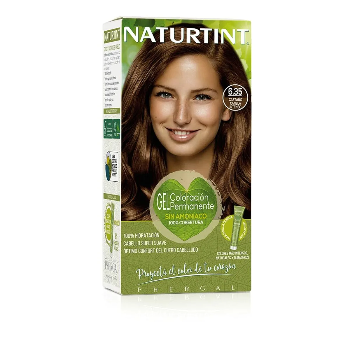 Vopsea de Păr Naturtint 6.35 Castaniu Scorțișoară Intens 170ml