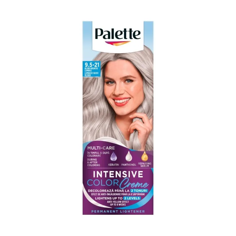 Vopsea de Par Palette Intensive Color Creme 9.5-21 Blond Argintiu Luminos 110ml