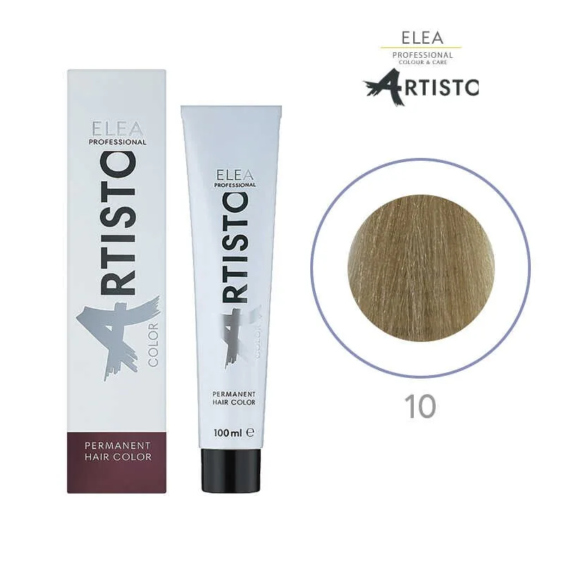 Vopsea de Par Permanenta Elea Professional Artisto Color 10 Blond Deschis 100ml