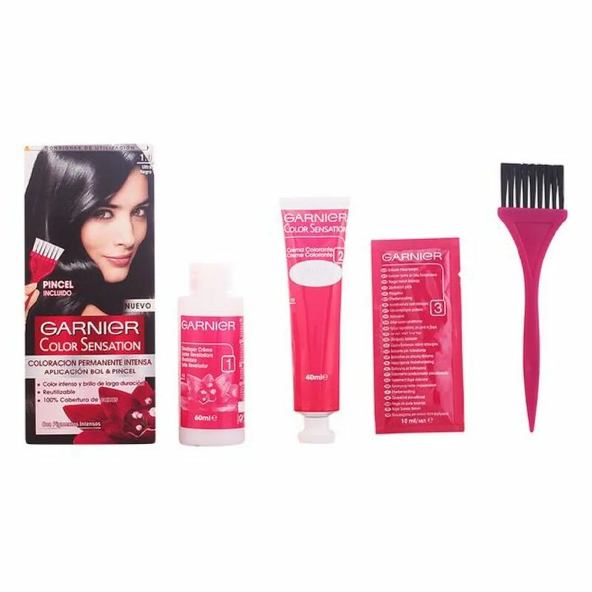 Vopsea de Par Permanenta Garnier Color Sensation N1 Negru Intens