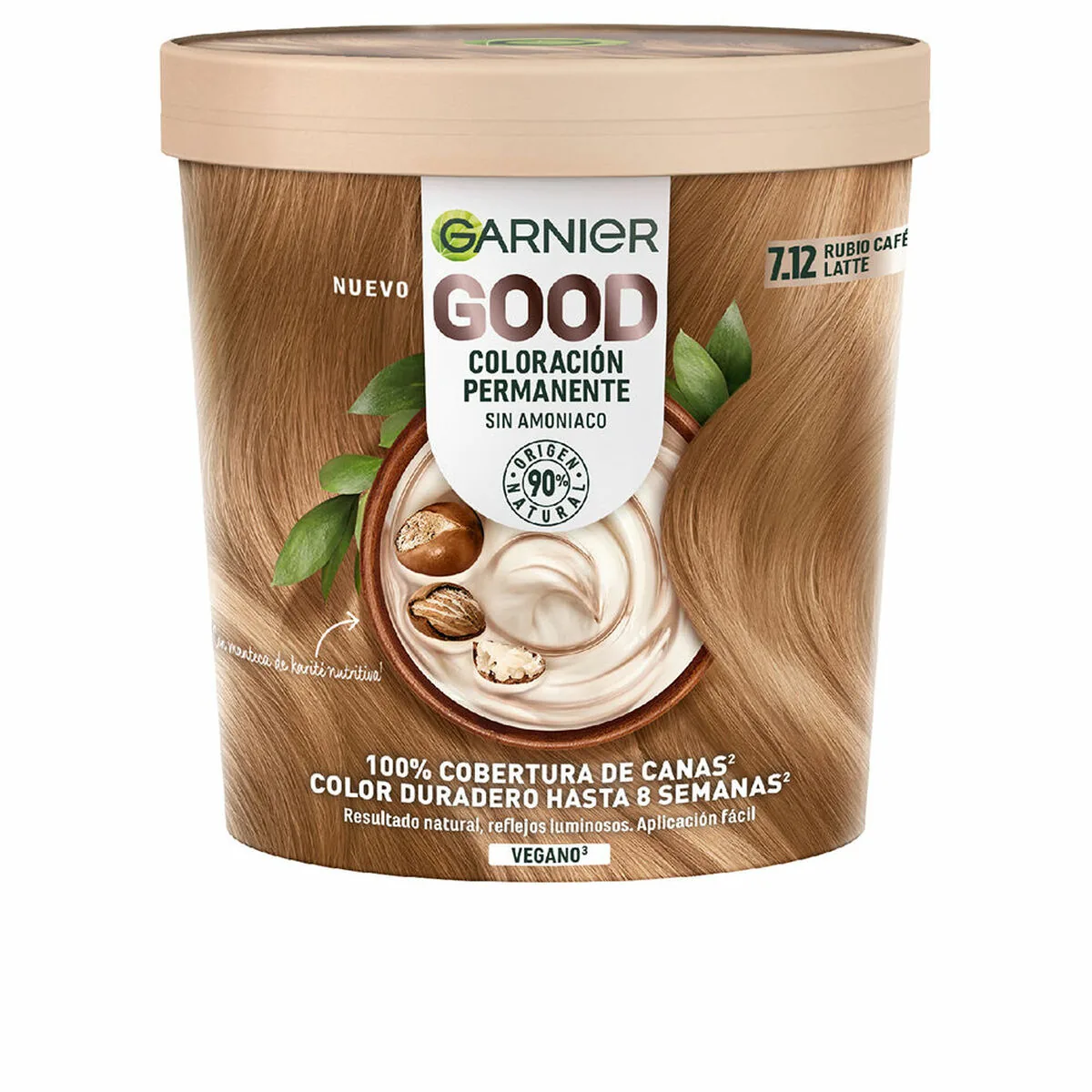 Vopsea de Păr Permanentă Garnier Good Café Latte Blonde 7.12