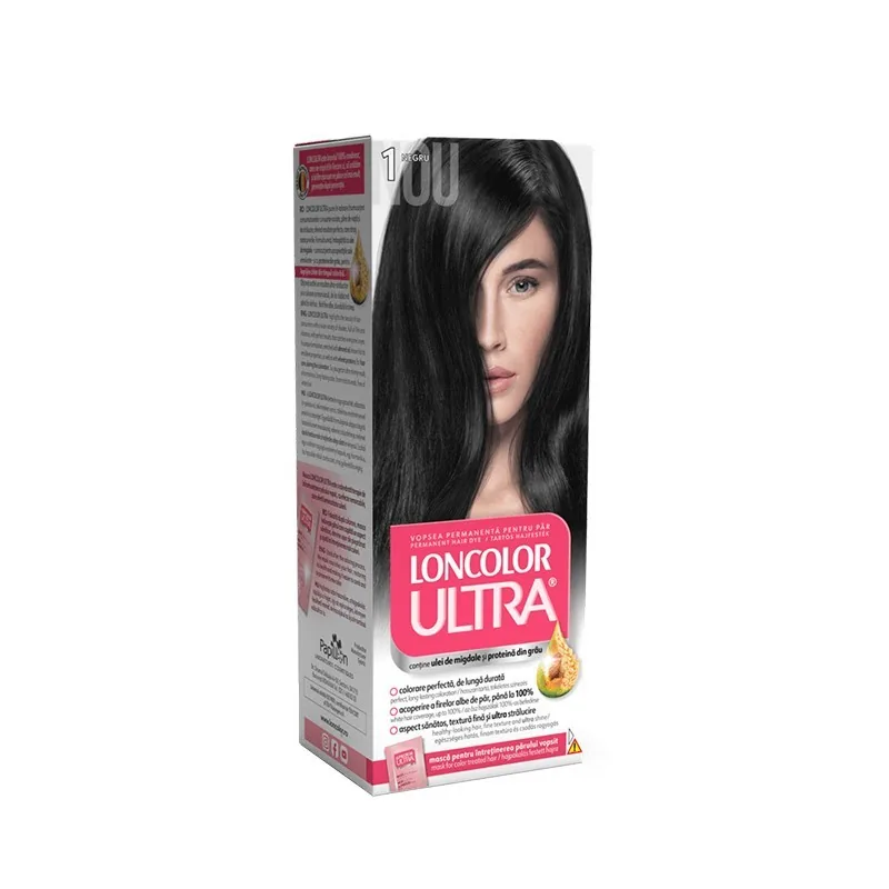 Vopsea de Par Permanenta Loncolor Ultra 1 Negru 100ml