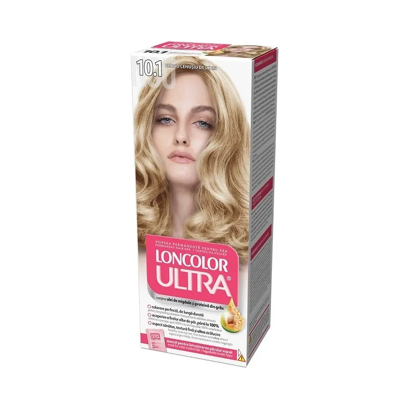 Vopsea de Par Permanenta Loncolor Ultra 10.1 Blond Cenusiu Deschis 100ml