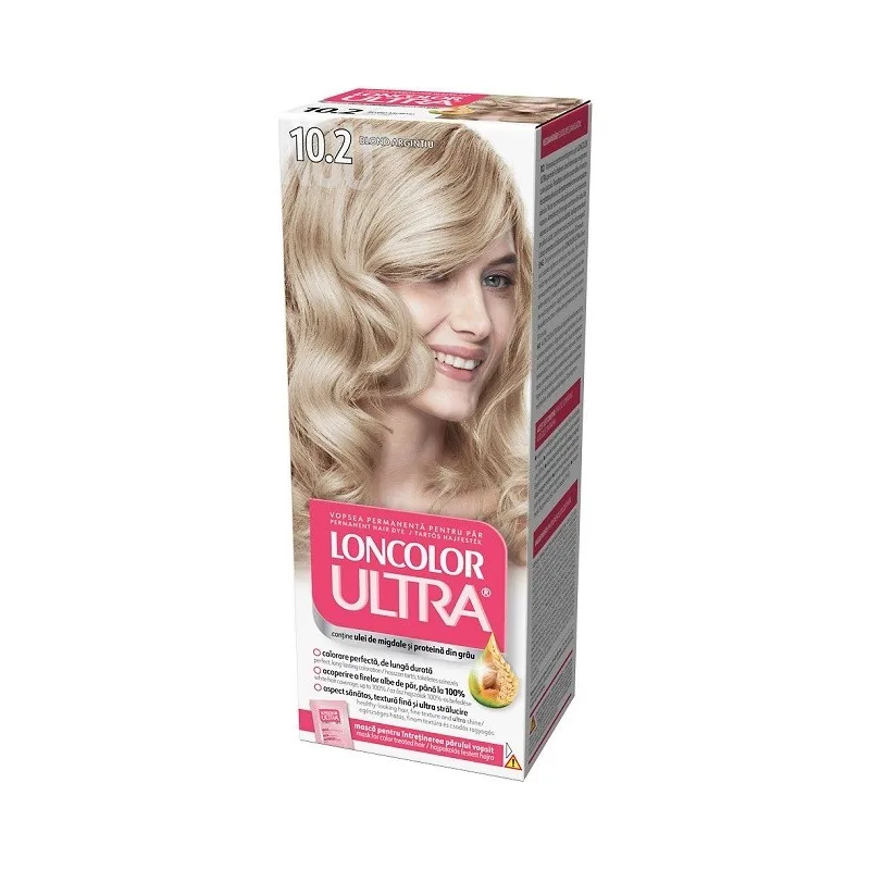 Vopsea de Par Permanenta Loncolor Ultra 10.2 Blond Argintiu 100ml
