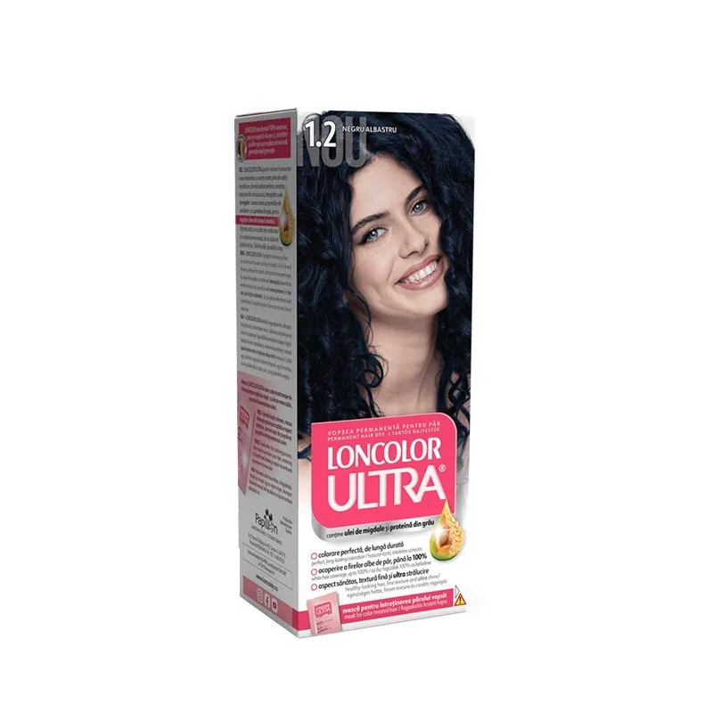 Vopsea de Par Permanenta Loncolor Ultra 1.2 Negru Albastru 100ml