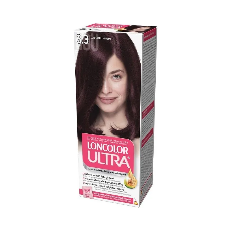 Vopsea de Par Permanenta Loncolor Ultra 3.3 Castaniu Violin 100ml