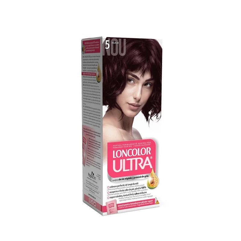 Vopsea de Par Permanenta Loncolor Ultra 5 Acaju 100ml