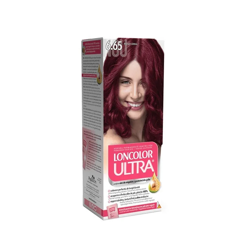 Vopsea de Par Permanenta Loncolor Ultra 6.65 Rosu Coral 100ml