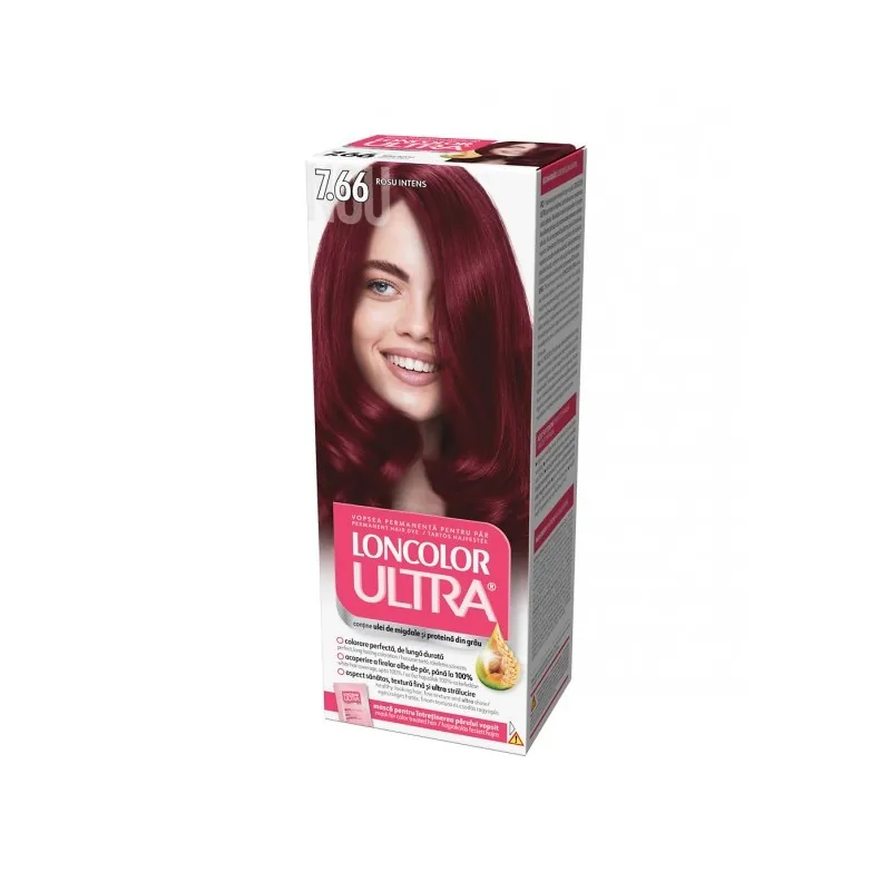 Vopsea de Par Permanenta Loncolor Ultra 7.66 Rosu Intens 100ml