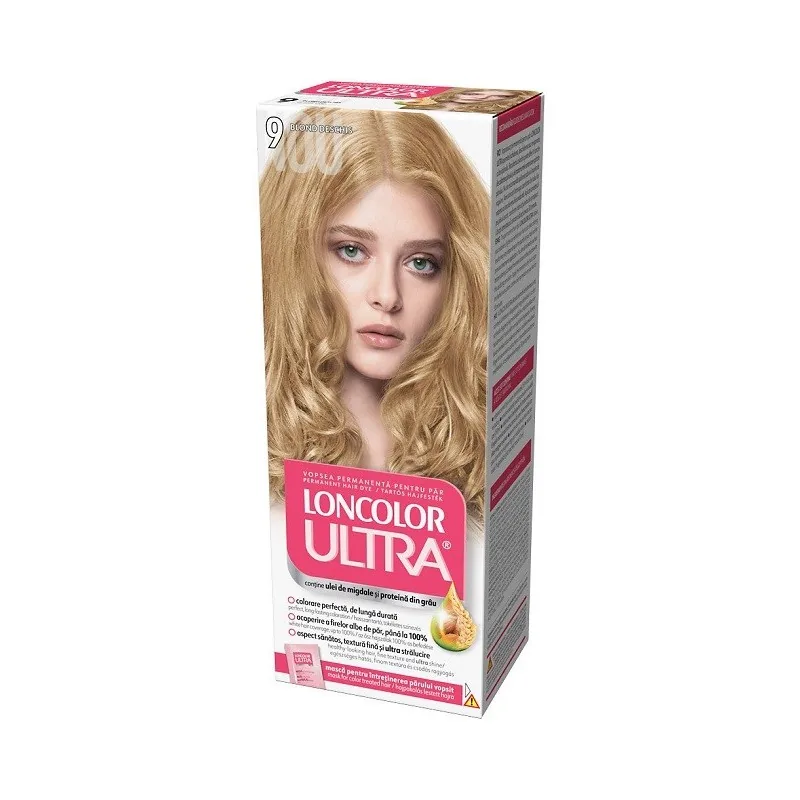 Vopsea de Par Permanenta Loncolor Ultra 9 Blond Deschis 100ml