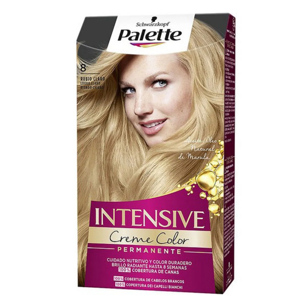 Vopsea de Păr Permanentă Schwarzkopf Palette Blond Deschis N 8