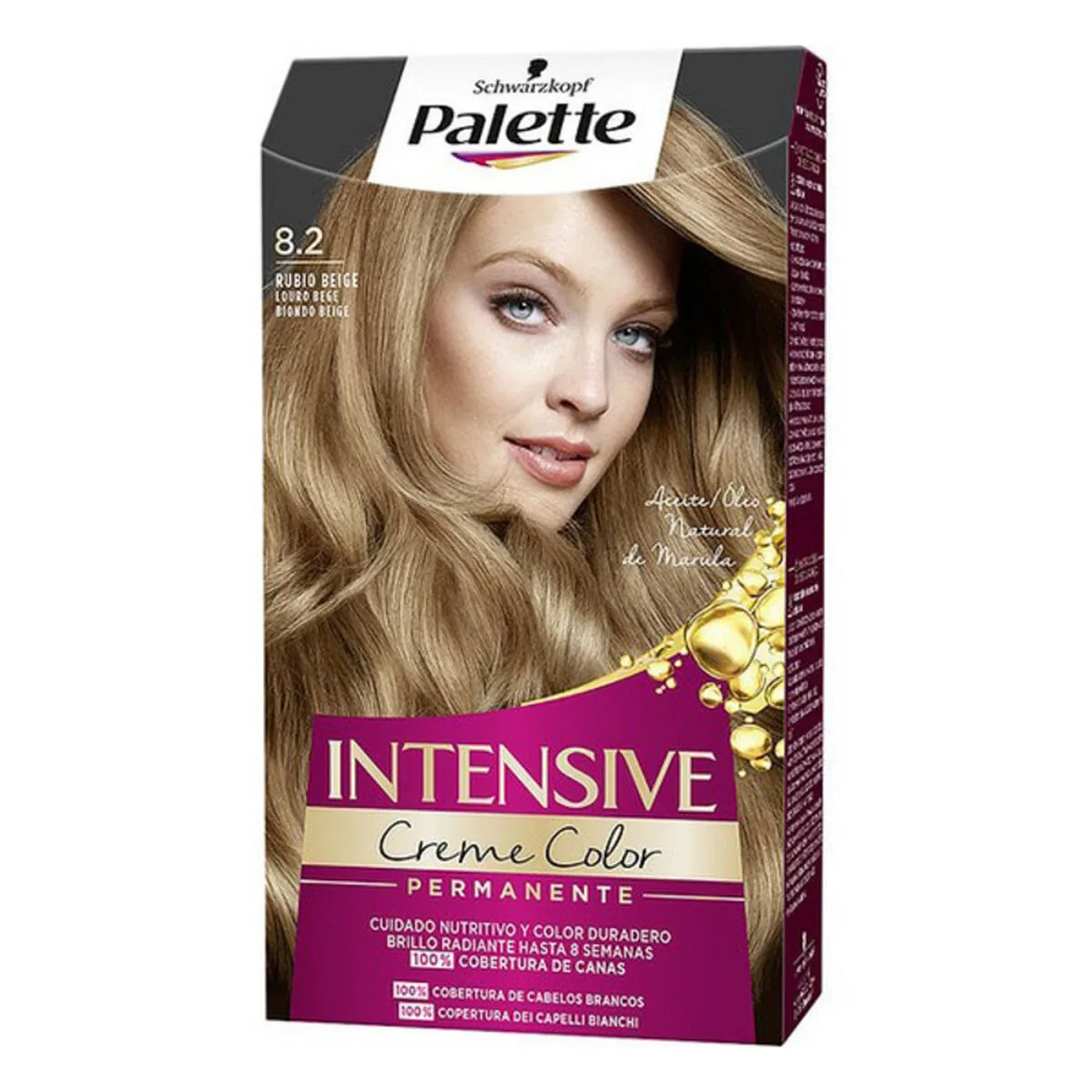 Vopsea de Păr Permanentă Schwarzkopf Palette N 8.2 Light Blonde