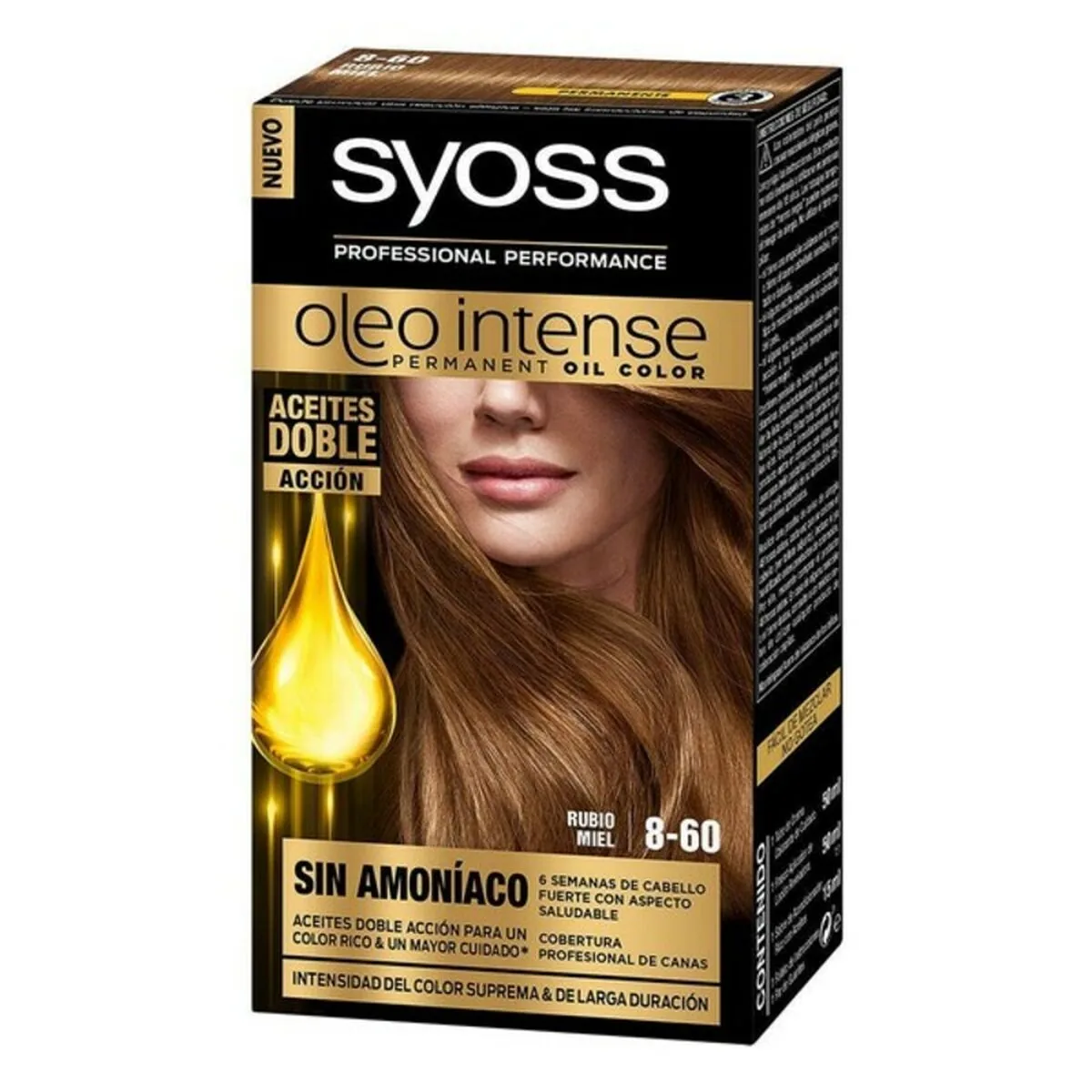 Vopsea de Par Permanenta Syoss Olio Intense Blond Miere 8.60 - imagine 5