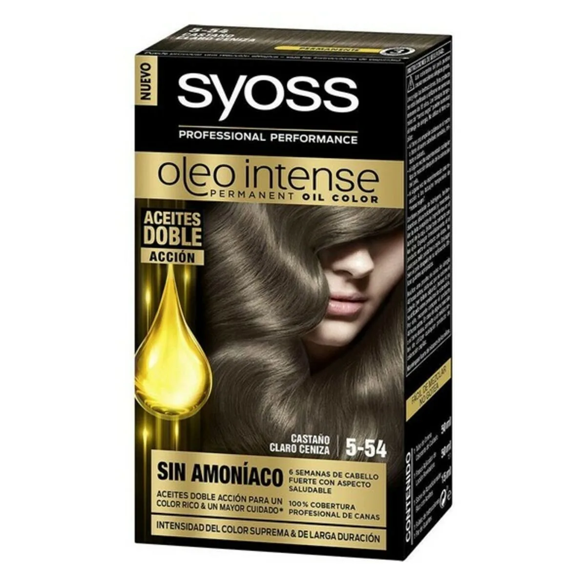 Vopsea de Păr Permanentă Syoss Olio Intense Maro Deschis Cenușiu