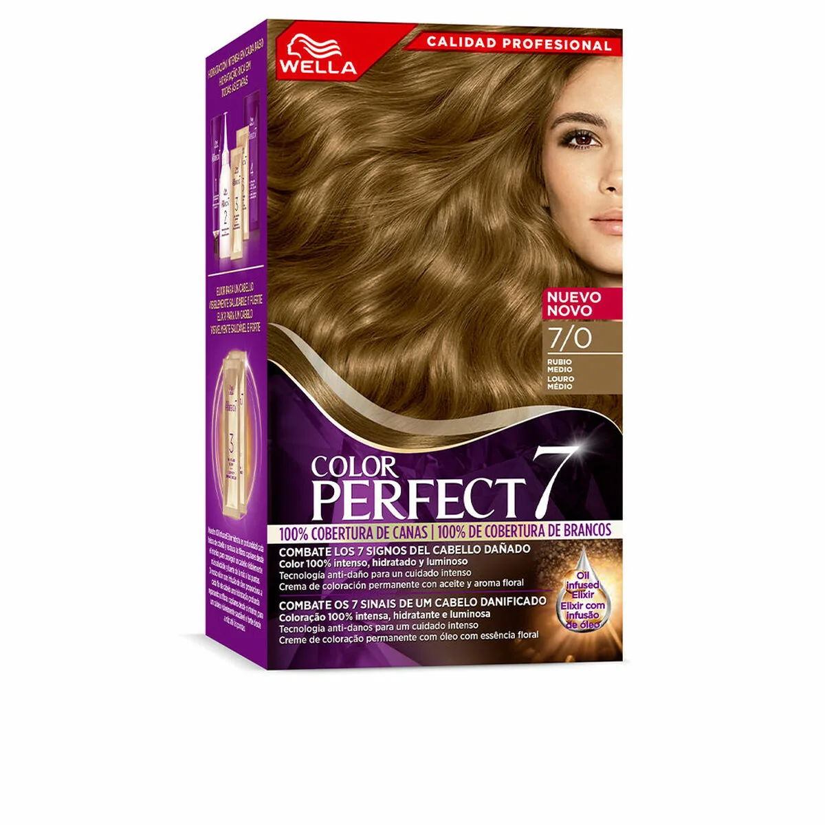 Vopsea de Păr Permanentă Wella Color Perfect 60ml Păr Gri Blond Mediu