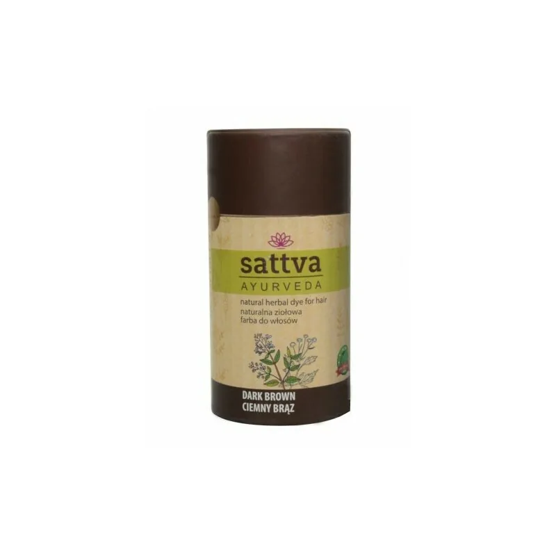 Vopsea de Par Sattva Ayurveda Ciocolatiu Inchis Saten Inchis 150g