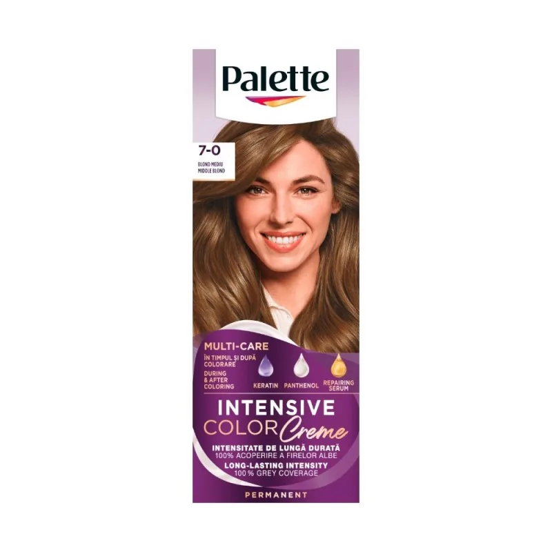 Vopsea de Par Schwarzkopf Palette Intensive Color Creme N6 Blond Mediu 110ml
