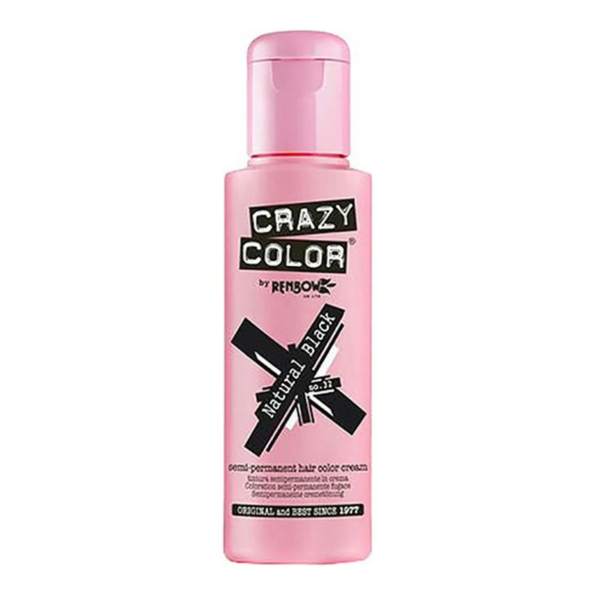 Vopsea de Păr Semi-Permanentă Crazy Color Nº 32 Negru 100ml