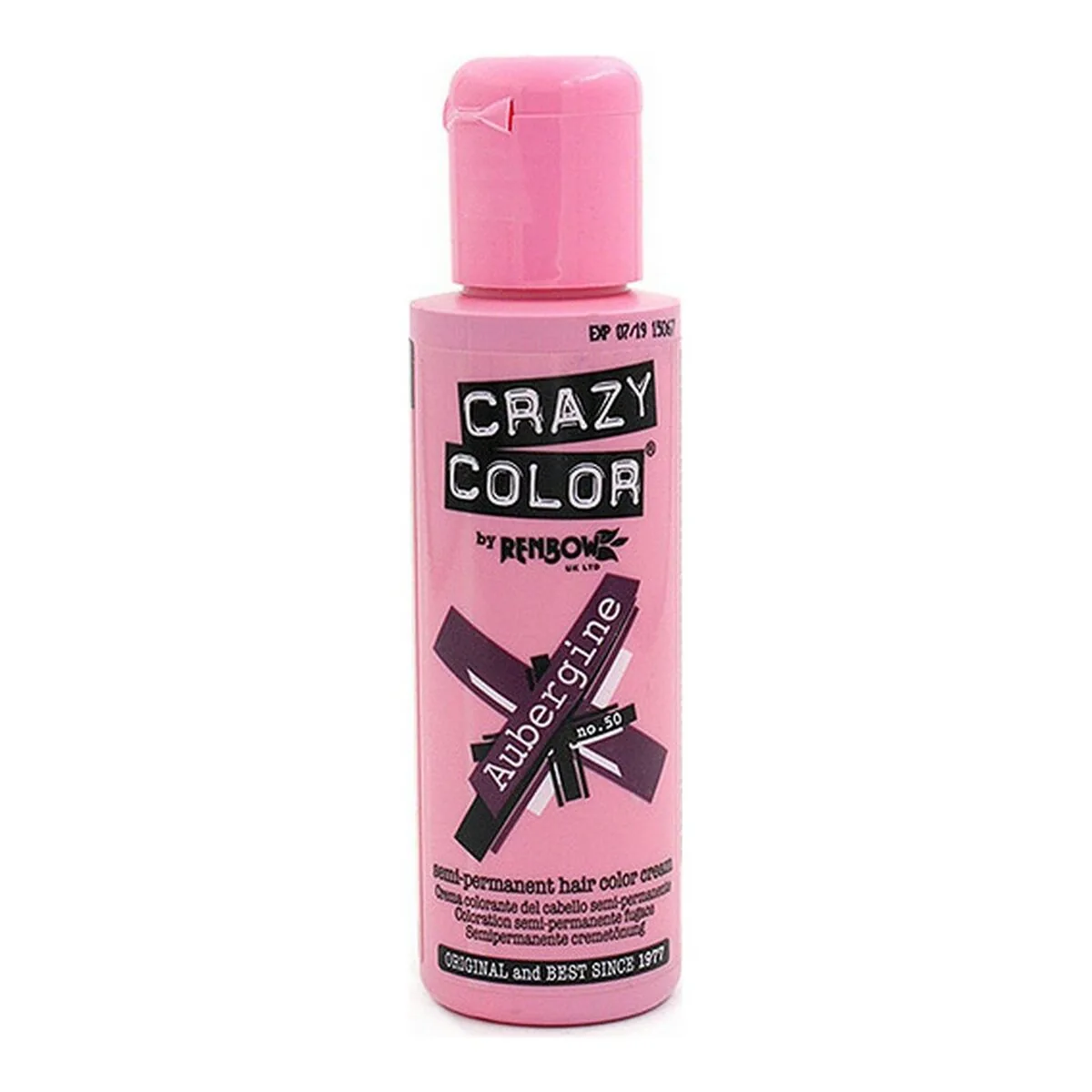 Vopsea de Par Semipermanenta Crazy Color Nº 50 aubergine 100ml