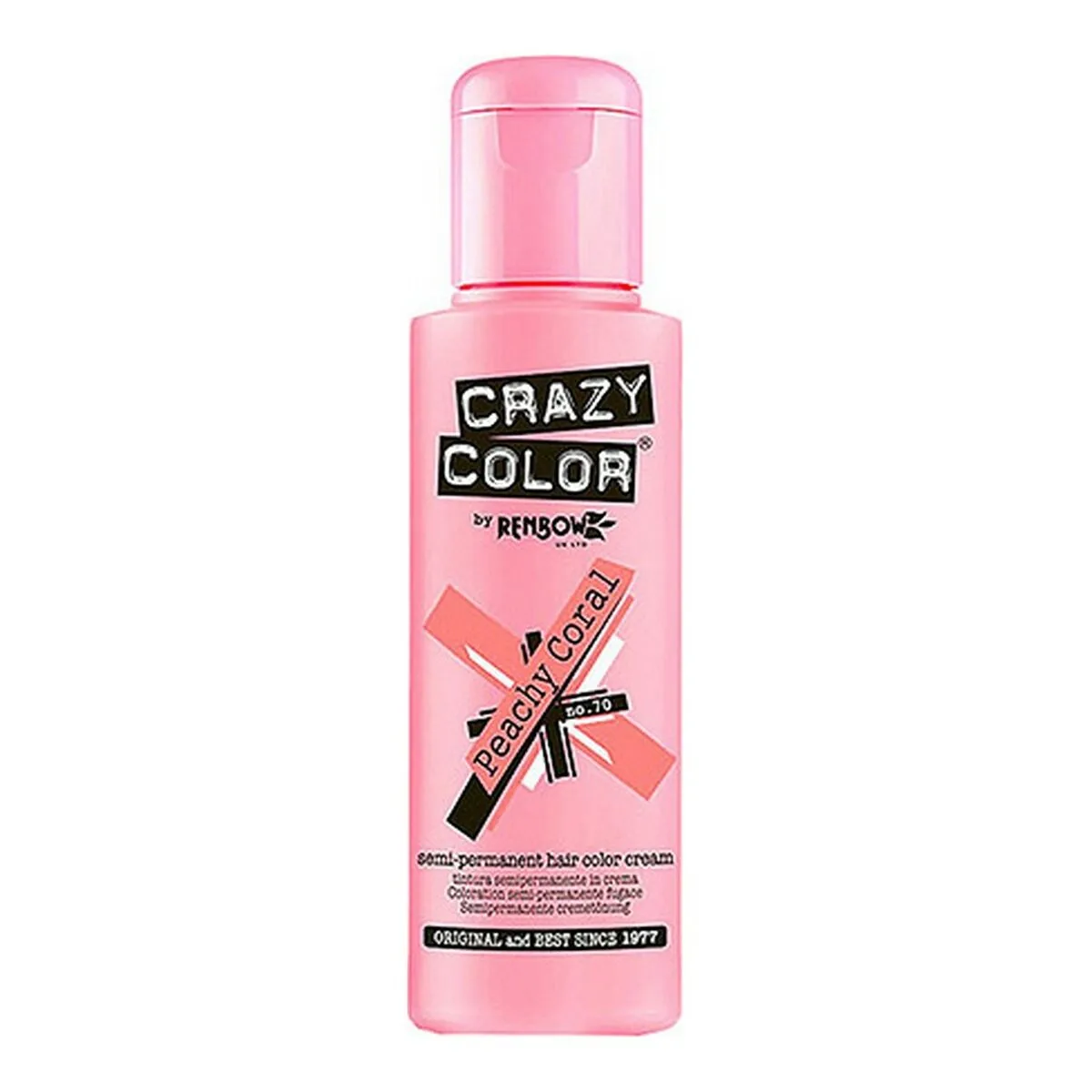 Vopsea de Păr Semipermanentă Crazy Color Peach Coral Nr 70 100ml