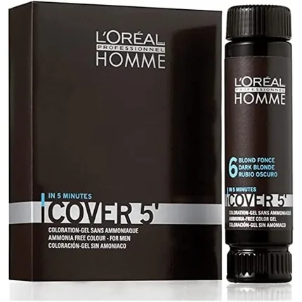 Vopsea de Par Semipermanenta Loreal Cover 5 Barbati Maro Inchis Set 3