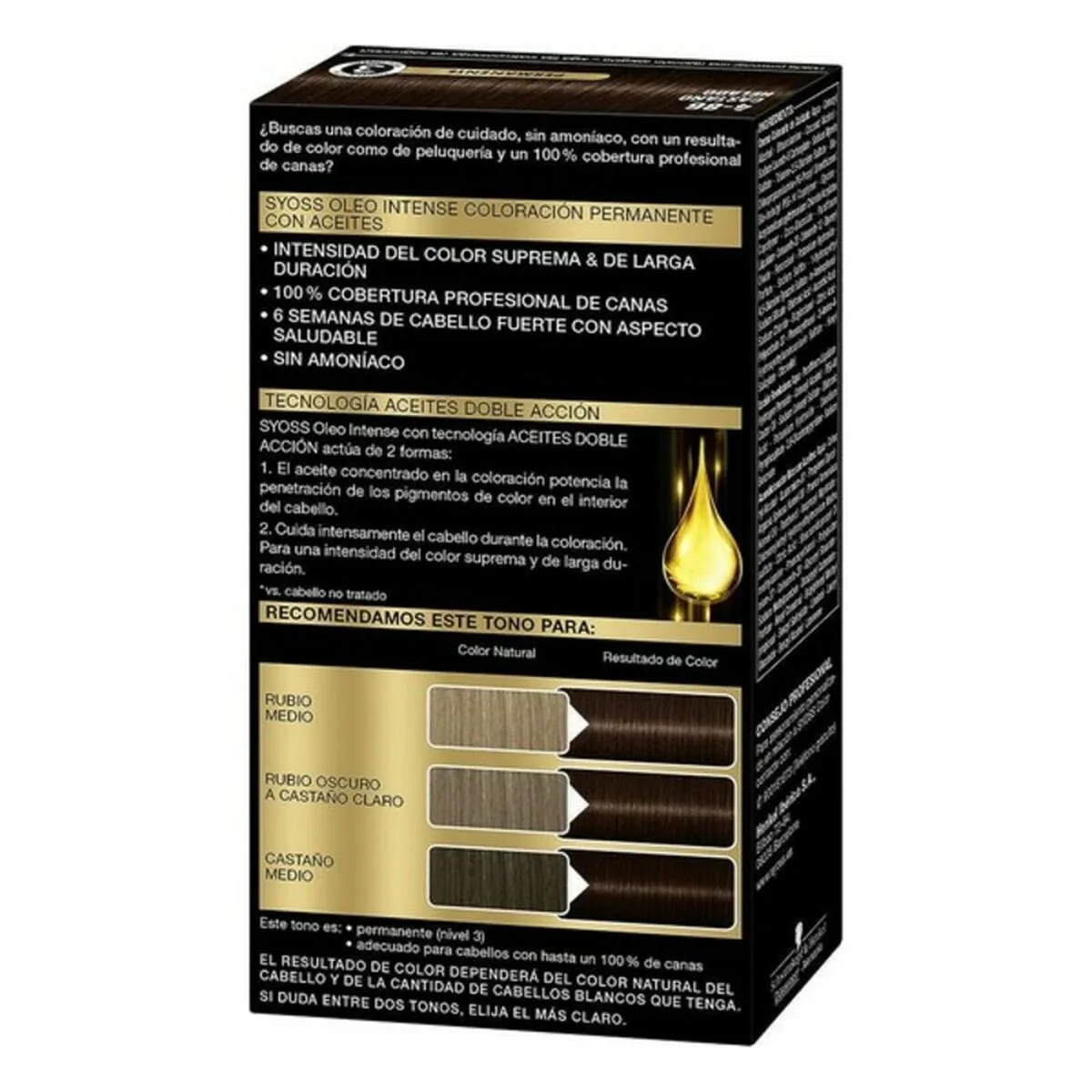 Vopsea de Păr Syoss Oleo Intense Brun Cenușiu 50ml - imagine 2