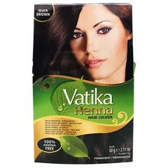 Vopsea de Păr Vatika Henna Negru Maro Fără Amoniac 60g