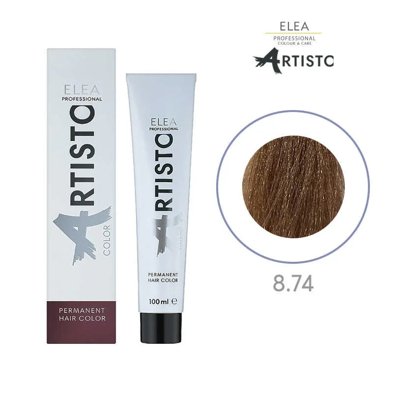 Vopsea Permanenta de Par Elea Professional Artisto Color 100ml 8/74