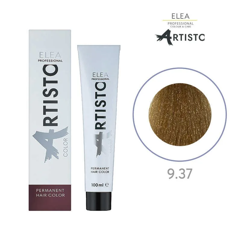 Vopsea Permanenta Elea Professional Artisto Color 9/37 Blond Auriu Maro 100ml