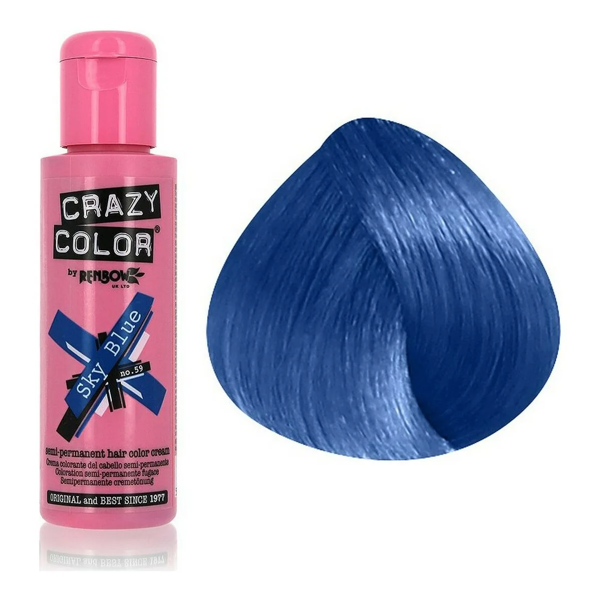 Vopsea Semi-Permanenta de Par Crazy Color Sky Blue 100ml - imagine 2